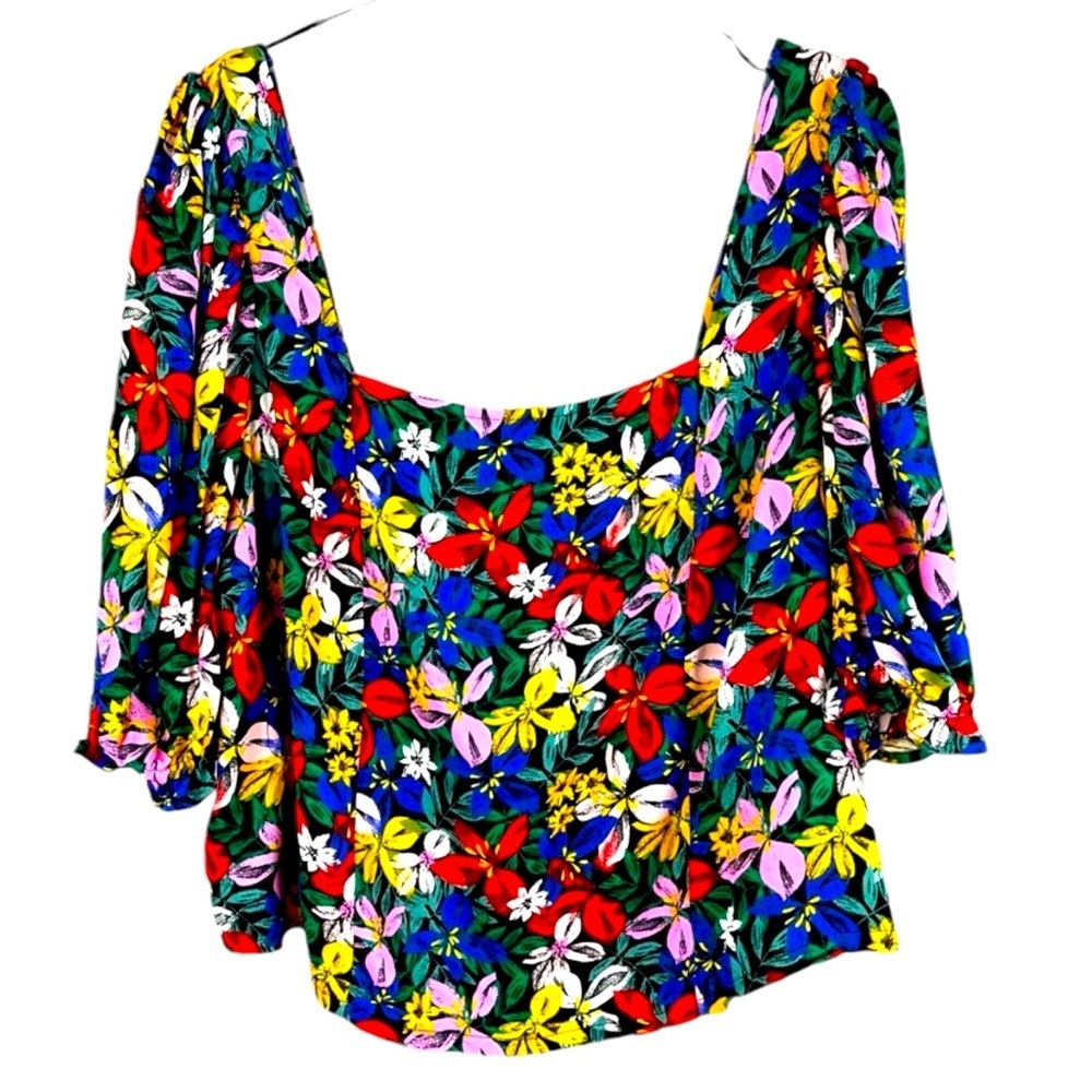 Eloquii Elements sweetheart multi color crop top Size 18